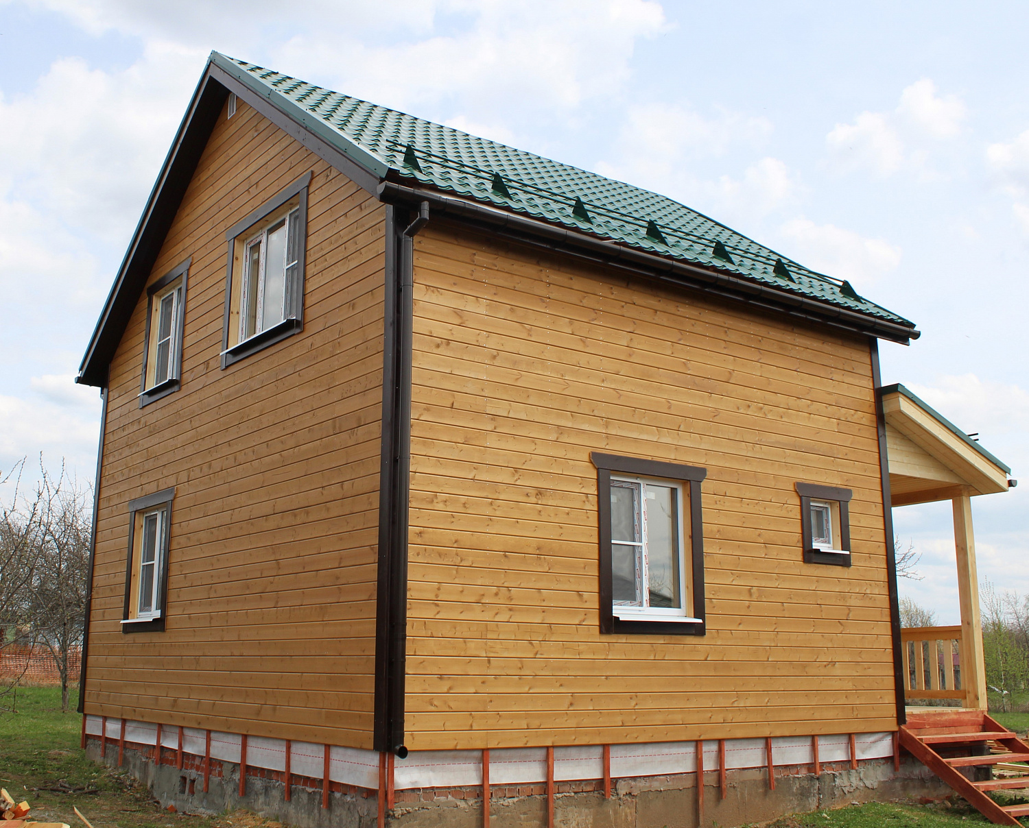 Построен уютный каркасный дом 7,7х7,7 м в Богородском р-не, с. Дуденево